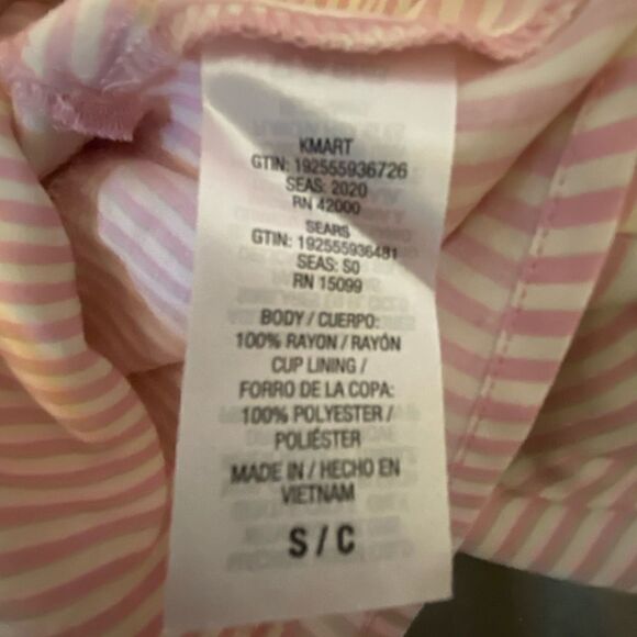 NWT 💗 Pink Striped Material Girl Ruffle Hem Dress - Picture 12 of 14